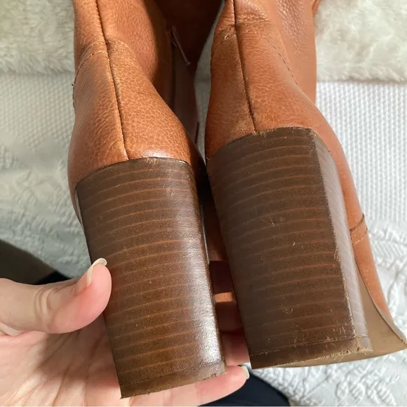 Free People Riley tall slouch boots pebble leather size 39, 8.5-9