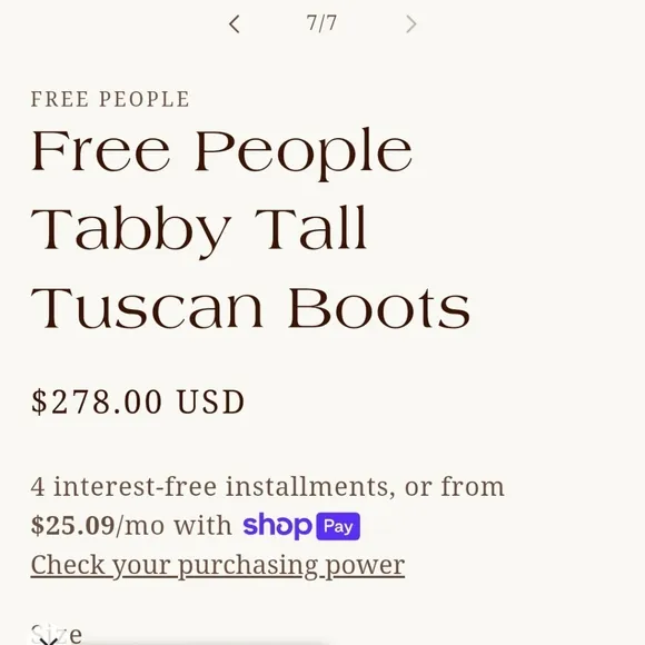 Free people Tabby tall Tuscan boots