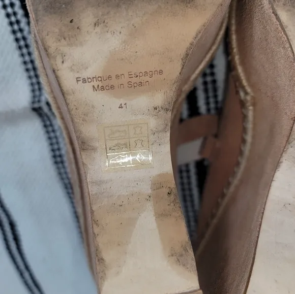 FREE PEOPLE TERRACE PLATFORM SUEDE WEDGE SANDALS, SZ 10 / 41