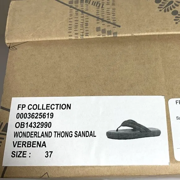 Free People Wonderland Thong Sandals Flip Flops Verbena Size 37 US 7 NEW
