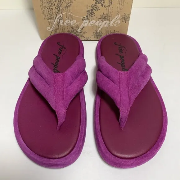 Free People Wonderland Thong Sandals Flip Flops Verbena Size 37 US 7 NEW