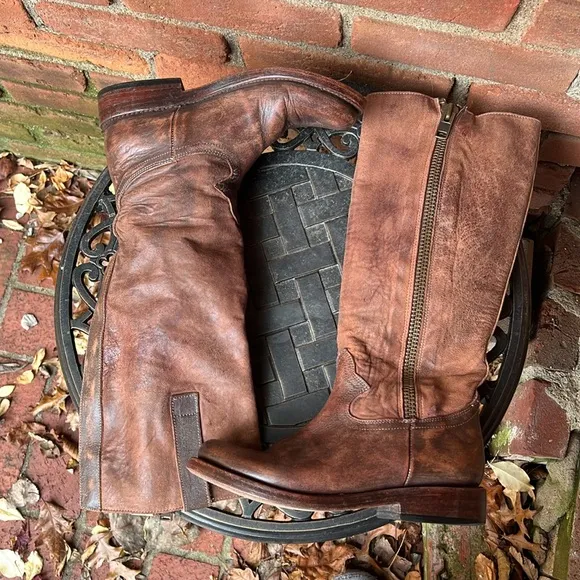 Freebird-BRUSL Tall brown leather‎ boots- Size 6