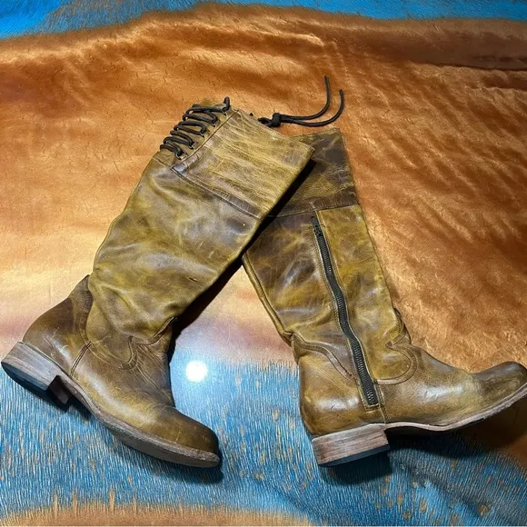 Freebird by Steven Cyn Brown Leather Knee-High Boots size 8