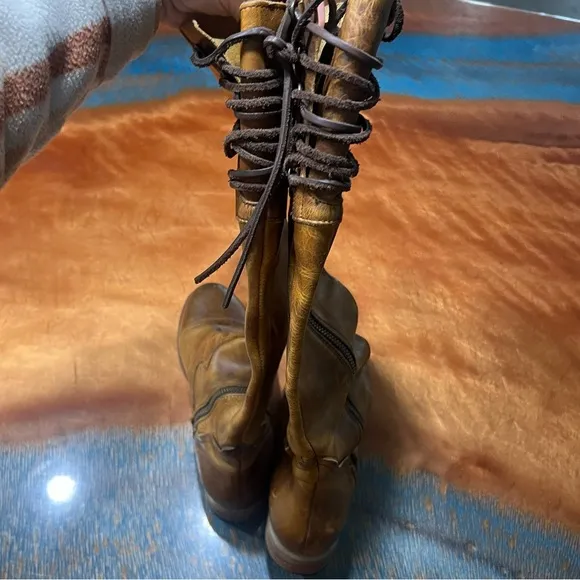 Freebird by Steven Cyn Brown Leather Knee-High Boots size 8