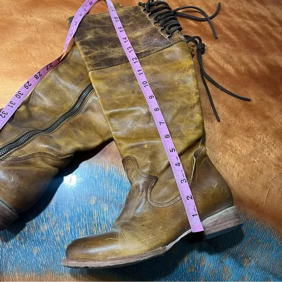 Freebird by Steven Cyn Brown Leather Knee-High Boots size 8