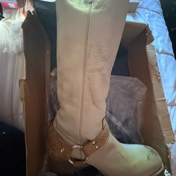 Freebird by Steven Tall Boots with Distressed Look and Buckle