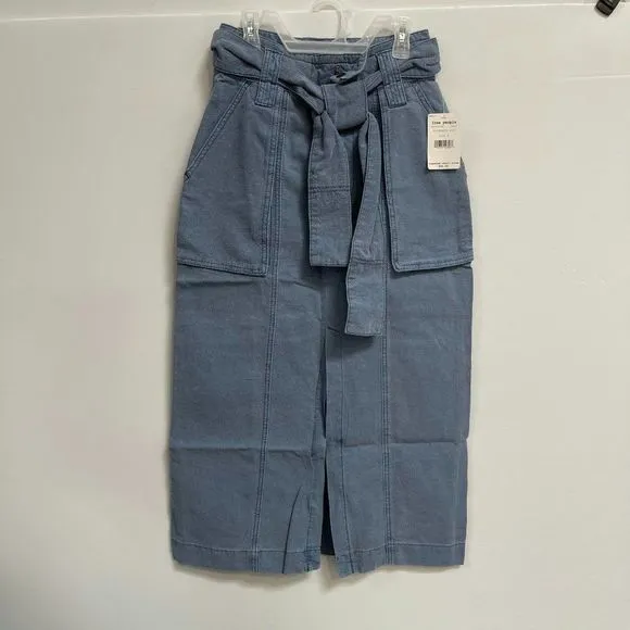 Free People High Waisted Jean Skirt Skirt Size Extra Small or 0