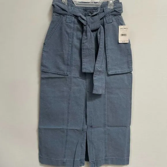 Free People High Waisted Jean Skirt Skirt Size Extra Small or 0