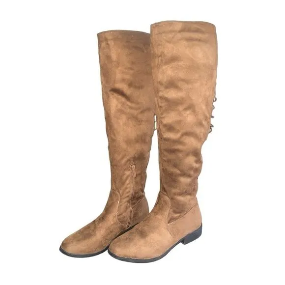 French Connection Over The Knee Boots Womens Size 9 Jasper Brown