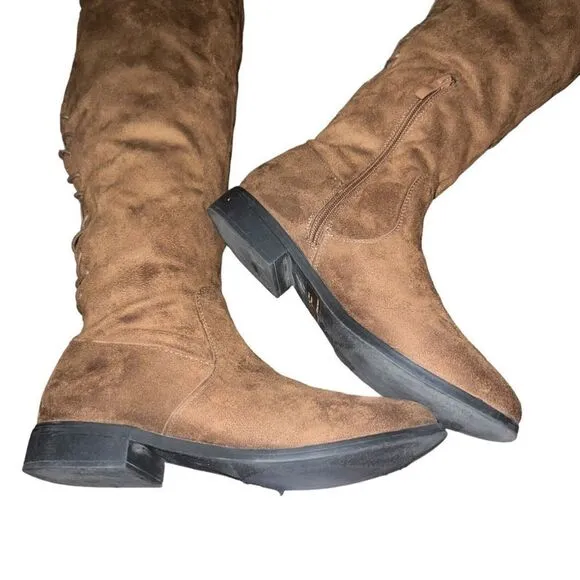 French Connection Over The Knee Boots Womens Size 9 Jasper Brown