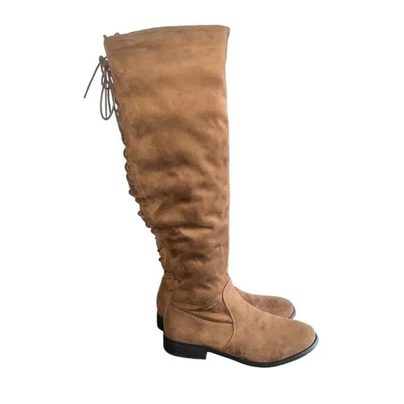French Connection Over The Knee Boots Womens Size 9 Jasper Brown