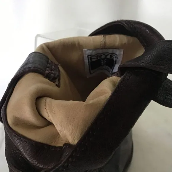 Frye Anna Short Dark Brown Genuine Leather Ankle Boots (Pre-Loved)