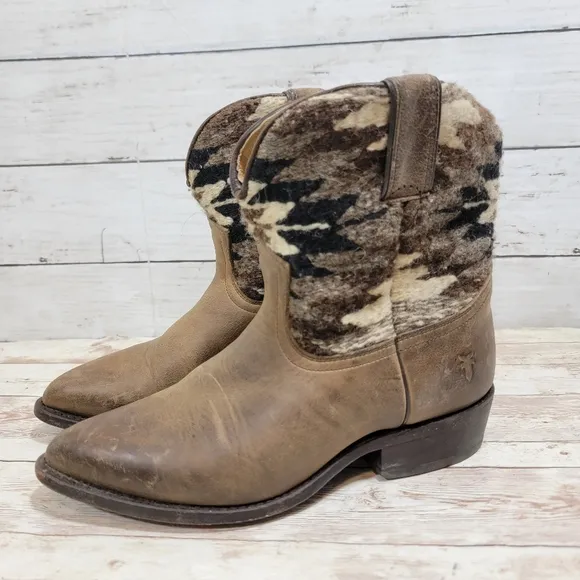 Frye Billy Navajo Blanket short boots
