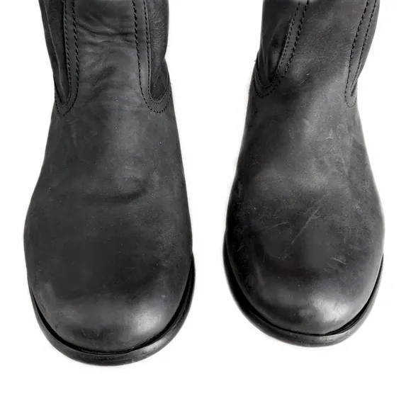 Frye Black Cara Roper Short Nubuck Suede Distressed Boots Size 9B