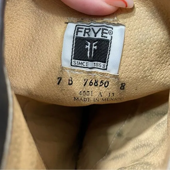 Frye Black Leather Harness Tall Riding Boots