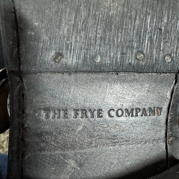 Frye Black Leather Studded Pull On Boots 5.5