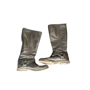FRYE Boots Women's Phillip Harness Leather Knee High Tall Zipper Closure Size 10