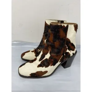 Frye Georgia Short Ankle Cowhide Hair Western Leather Boots Women’s Size 6M Rare