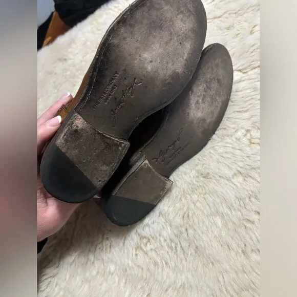 Frye Grey Phillip Harness Short Leather Boots in Brown Size 6.5