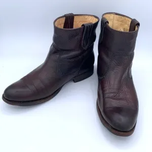 FRYE Jamie Stitch Short Boots Dark Brown Style #3476228 Size 8.5