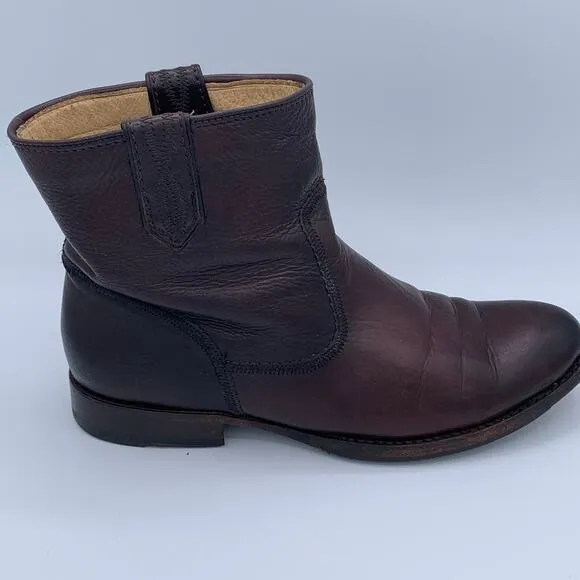 FRYE Jamie Stitch Short Boots Dark Brown Style #3476228 Size 8.5