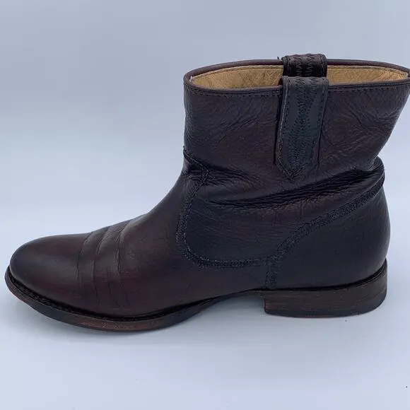FRYE Jamie Stitch Short Boots Dark Brown Style #3476228 Size 8.5