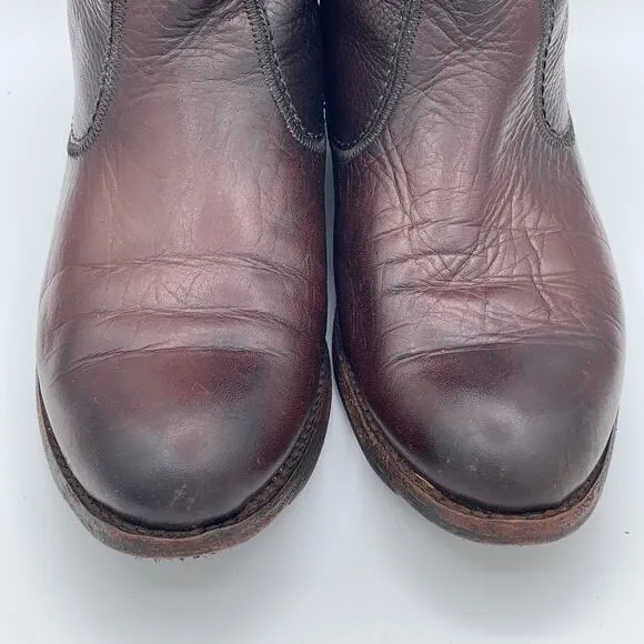 FRYE Jamie Stitch Short Boots Dark Brown Style #3476228 Size 8.5