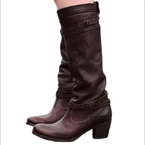 Frye Janae Strappy Tall Brown leather Boots