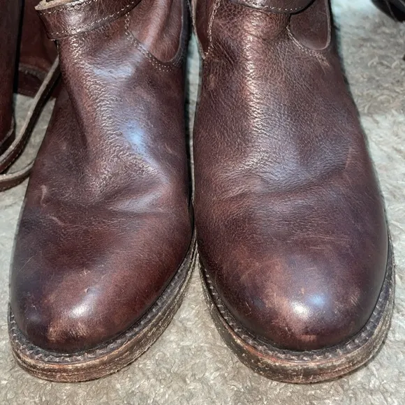 Frye Janae Strappy Tall Brown leather Boots