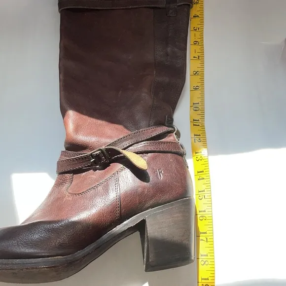 Frye Janae Strappy Tall Brown leather Boots