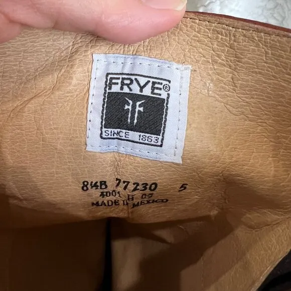 Frye Jane Stitch tall heeled boots, Brown, Size 8.5B