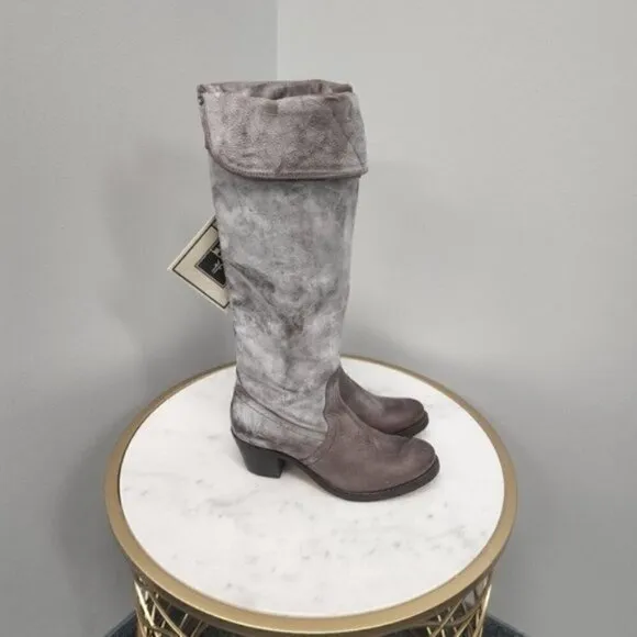 Frye Jane Tall Cuff Dark Brown