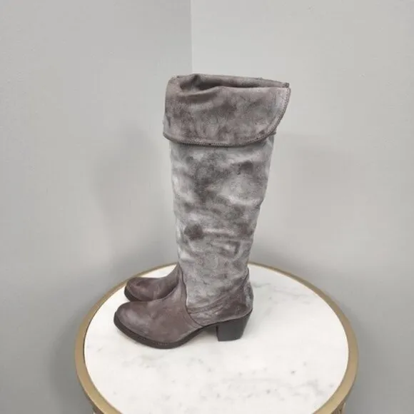 Frye Jane Tall Cuff Dark Brown