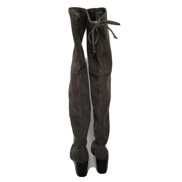 Frye Julia Boots Womens Size 6.5 Brown Suede Heeled Tall Thigh High Round Toe