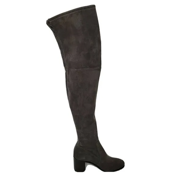 Frye Julia Boots Womens Size 6.5 Brown Suede Heeled Tall Thigh High Round Toe