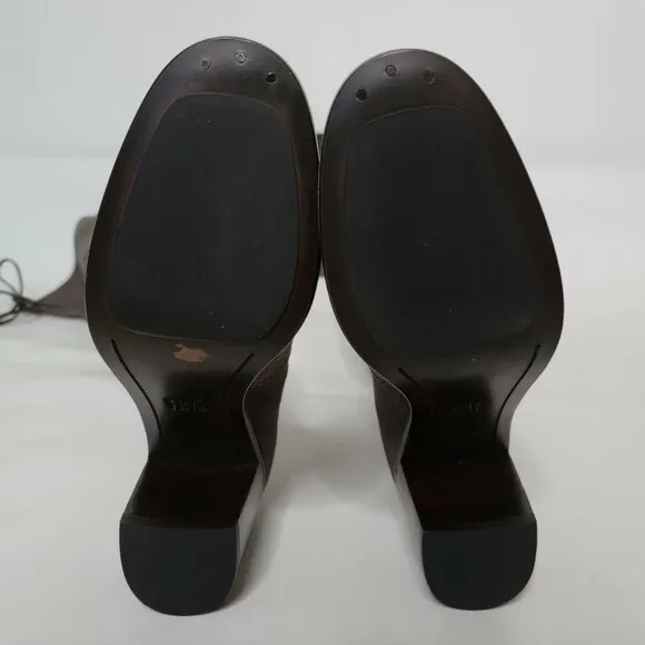 Frye Julia Boots Womens Size 6.5 Brown Suede Heeled Tall Thigh High Round Toe