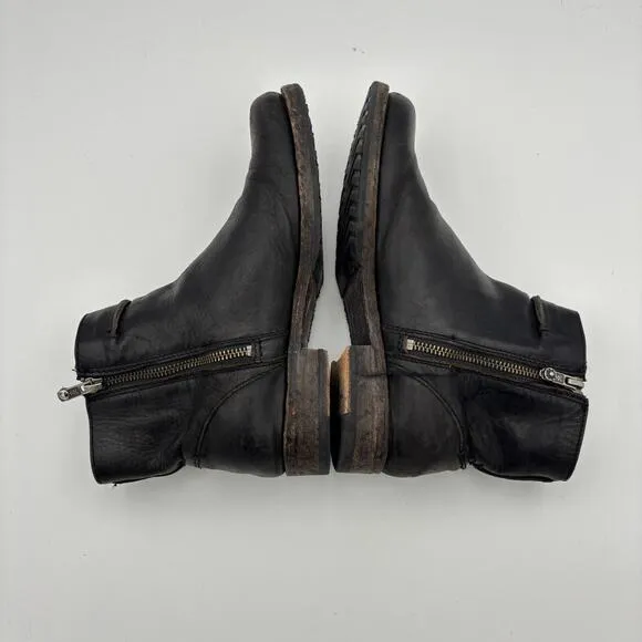 Frye Leather Veronica Seam Short Boots Ankle Zip Booties Women's 8B