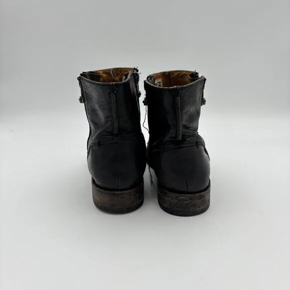 Frye Leather Veronica Seam Short Boots Ankle Zip Booties Women's 8B
