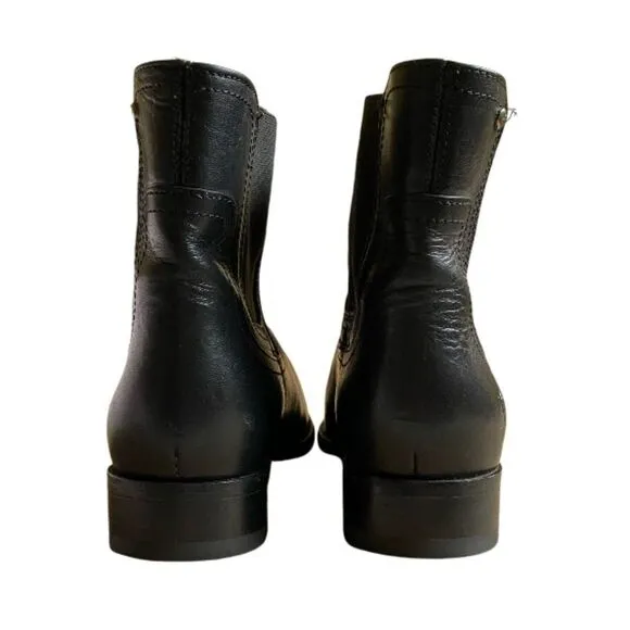 Frye Lindsay Gore Short Ankle Boots Women's Size 9 Black Leather Round Toe