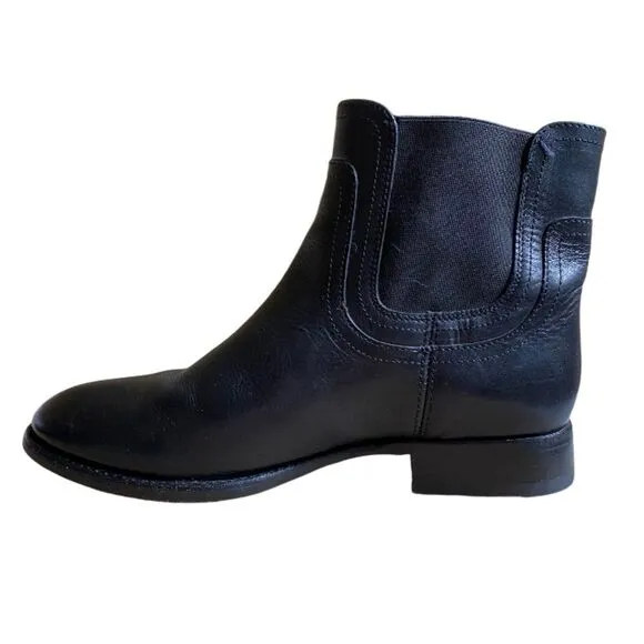 Frye Lindsay Gore Short Ankle Boots Women's Size 9 Black Leather Round Toe