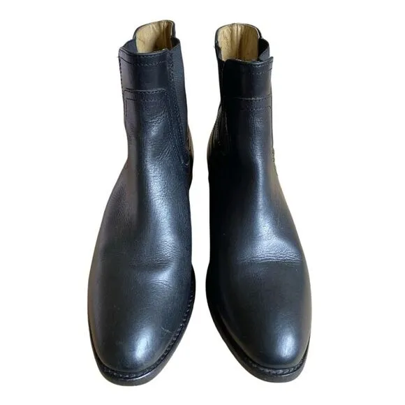 Frye Lindsay Gore Short Ankle Boots Women's Size 9 Black Leather Round Toe