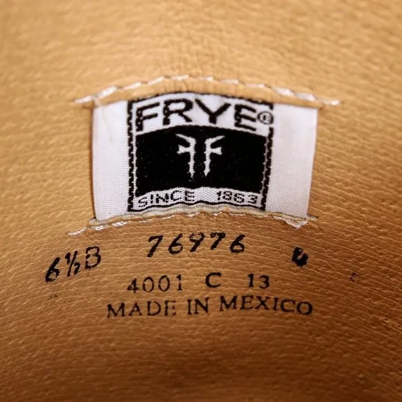 Frye Lindsay Plate Leather Tall Boots in Black