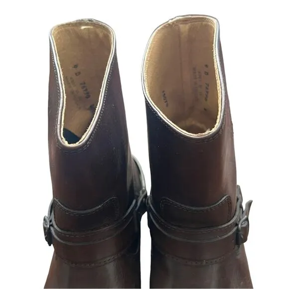 Frye Lindsay Spur Short Leather Moto Boots Size 9 B