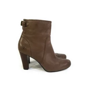 Frye Marissa Zip Short Leather Ankle Boots in Brown Womens Size 7.5 M
