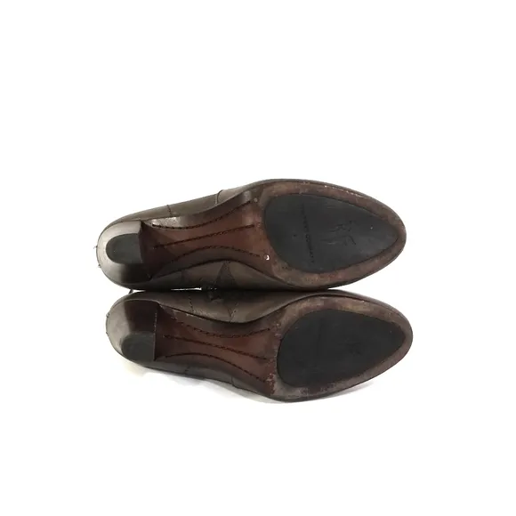Frye Marissa Zip Short Leather Ankle Boots in Brown Womens Size 7.5 M