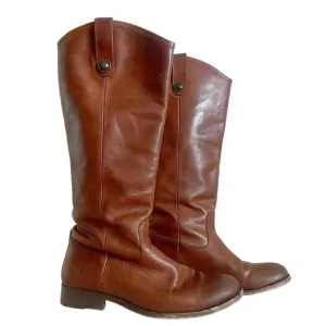 Frye Melissa Button 2 Tall Boots Equestrian Brown