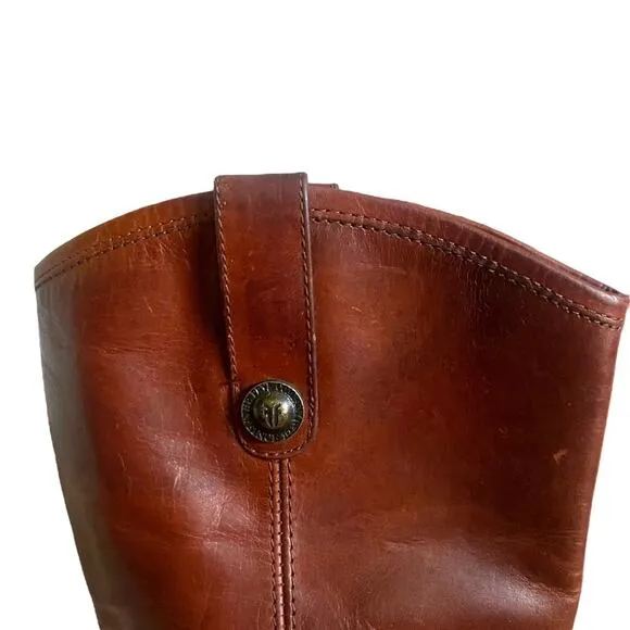Frye Melissa Button 2 Tall Boots Equestrian Brown