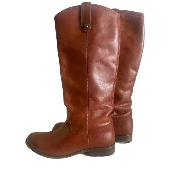 Frye Melissa Button 2 Tall Boots Equestrian Brown