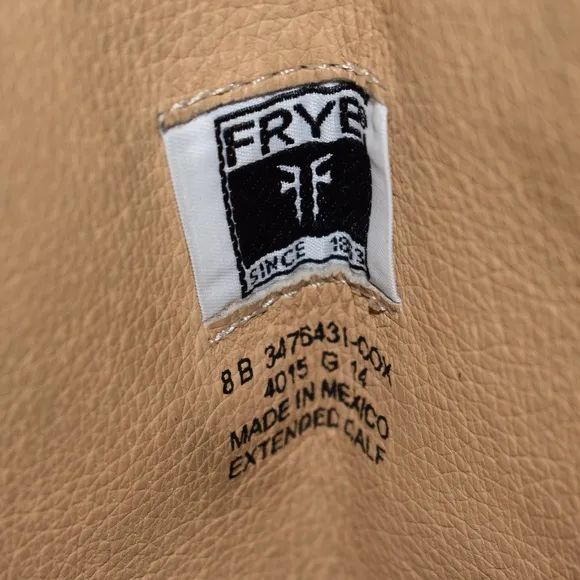 FRYE Melissa Button Back Zip Leather Riding Boots