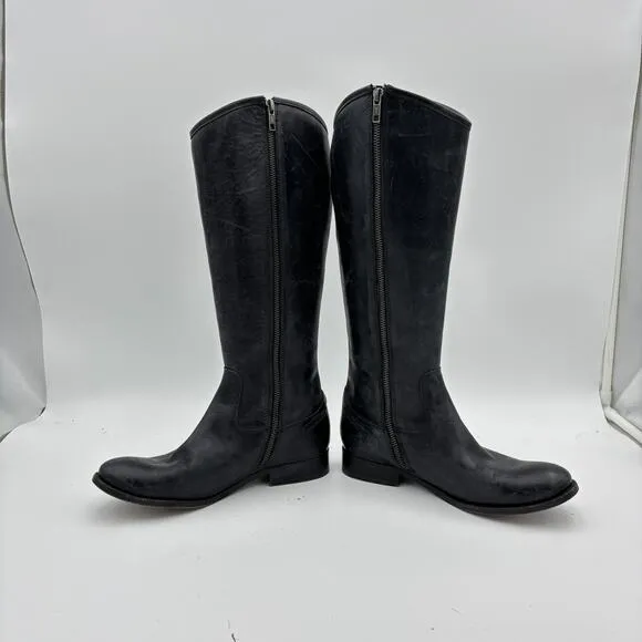 Frye Melissa Button Inside Zip Tall Riding Boots Women's 7.5B Boho Indie Western